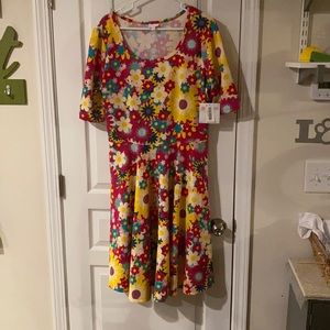 Lularoe 3X Nicole summer flowers
